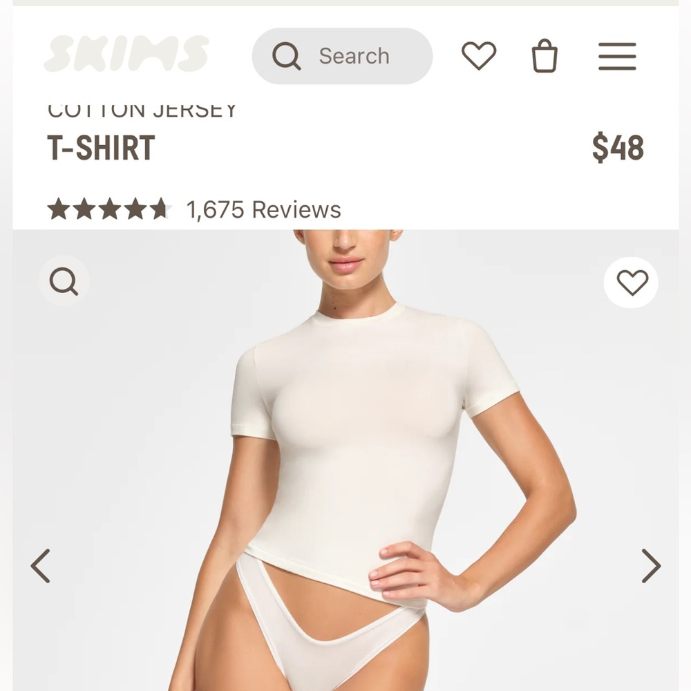Skims Cotton Jersey T-Shirt
